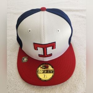 RANGERS|New Era 59FIFTY Official On-Field Cap|Sz 7 1/4|Red/White/Blue Colorway